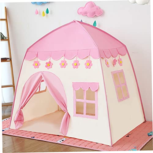 Kinder Spielen Zelt im Innenbereich, 1, 3x1x1.Falte Princess Playhouse mit Fenster & Tür, Kinder Spielen Haus für 3-5 Jahre Mädchen Jungen (Pink) von Hemore