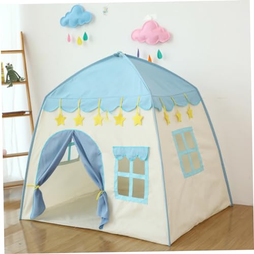 Kinder Spielen Zelt in Indoor, 1, 3x1x1. Falting Princess Playhouse mit Fenster und Tür, Kinder Spielen für 3-5 Jahre Mädchen Jungen (blau) von Hemore