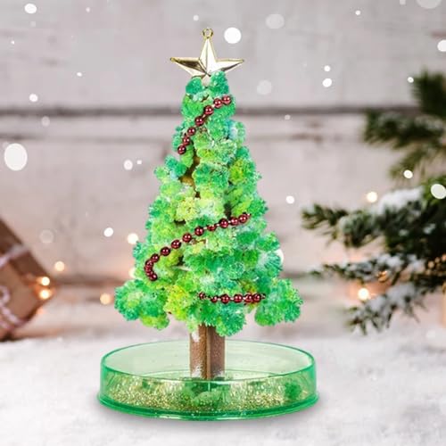 Kristallwachstumskit, 9,2-Zoll-Weihnachtsbaum-Kristall-Wachstumskits für Kinder 9-12, Magic Wachstumspapierbaum Ornament, Kinderkristallwachstumskit für Wissenschaftlerlernen von Hemore