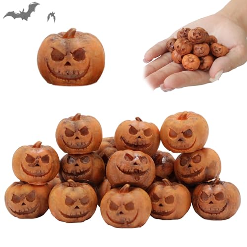 Mini -Kürbisse für Halloween -Dekorationen, 20 Prozent Miniaturharz Geistergesichtskürbisse für DIY -Handwerkdekoration Mini -Kürbisse für Halloween -Dekorationen, 20 Prozent Miniaturharz Geistergesichtskürbisse für DIY -Handwerkdekoration von Hemore
