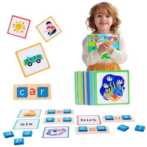 Rechtschreibspiele für Kinder im Alter von 3 bis 5 Jahren, hölzerne Kinder Rechtschreibspiele, Alphabet Rechtschreibung Lesen Flash-Karten, Montessori Matching Letter-Spiel, Eltern-Kind-Interaktionss Rechtschreibspiele für Kinder im Alter von 3 bis 5 Jahren, hölzerne Kinder Rechtschreibspiele, Alphabet Rechtschreibung Lesen Flash-Karten, Montessori Matching Letter-Spiel, Eltern-Kind-Interaktionss von Hemore