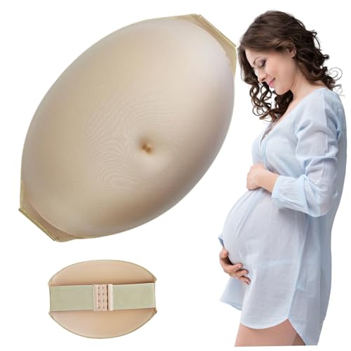 Schwangeres Bauch lebensechtiger Schwamm Schwangerschaftsbauch bequem künstlich künstlich leichte Mutterschaftsfotoshoots -Requisiten für Cosplay, Bühnenaufführungen (mit Gürtel), Halloween Decor von Hemore