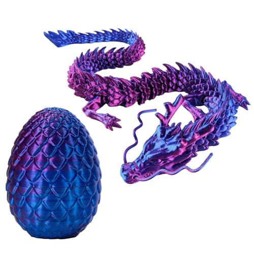 Drachenei mit Drache, 3D-Gedruckter Drache im Ei, 3D Printed Dragon Spielzeug im Ei, Flexible 3D Gedruckte Dracheneier Geschenk für Jungen, Mädchen von Hemousy