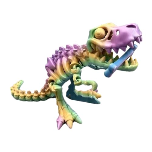 Hemousy 3D Printed Dinosaur Toys Articulated 3D Printed Dinosaur Skeleton Fidget Toys - 3D Printed Animals Dinosaur Toy for Kids Adults von Hemousy