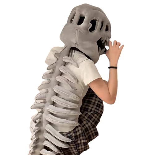 Hemousy Dinosaurierskelett-Kopfschmuck | Damen Urzeitknochen-Kopfzierde,Kostümzubehör Für Kinder Erwachsene Karneval Halloween Bühne Hemousy Dinosaurierskelett-Kopfschmuck | Damen Urzeitknochen-Kopfzierde,Kostümzubehör Für Kinder Erwachsene Karneval Halloween Bühne von Hemousy