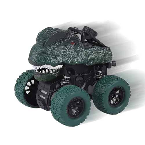 Hemousy Reibungsautos - Pädagogische Dinosaurierautos - Lernspielzeug, Reibungsspielzeug für Kinder Jungen und Mädchen im Alter von 3–8 Jahren, Autospielzeug, Dinosaurierspielzeug, Tierautospielzeug von Hemousy