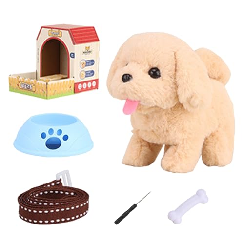 Hemousy Walking Toy Dog, Wanderpuppy,Elektronisches interaktives Haustier - Elektronische interaktive Tiere Hund mit Seil bellen Schwanz wedelt für Kinder Hemousy Walking Toy Dog, Wanderpuppy,Elektronisches interaktives Haustier - Elektronische interaktive Tiere Hund mit Seil bellen Schwanz wedelt für Kinder von Hemousy