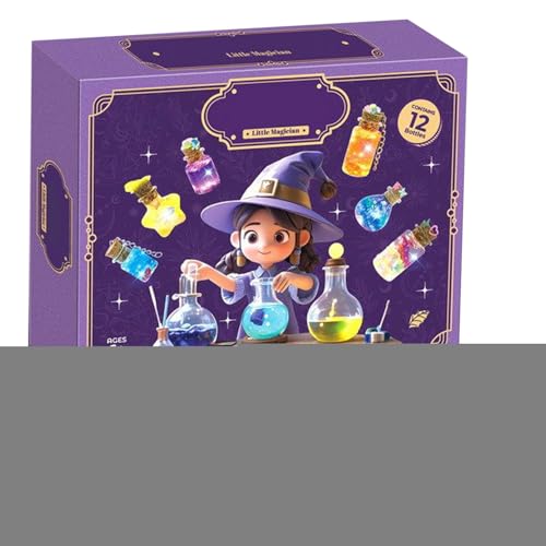Hemousy Zaubertrank Bastelset,Magische Mischung Hexen-Fläschchen Set | Interaktives Lernspielzeug Für Halloween Zuhause Kindergarten Grundschule von Hemousy