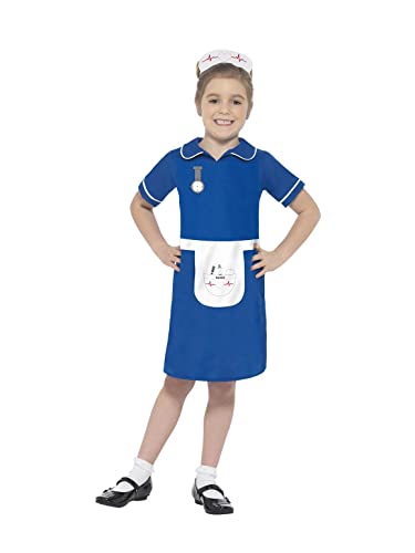 Nurse Costume, Blue, with Dress & Headpiece, (L) von Smiffys