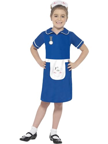 Nurse Costume, Blue, with Dress & Headpiece, (L) von Smiffys