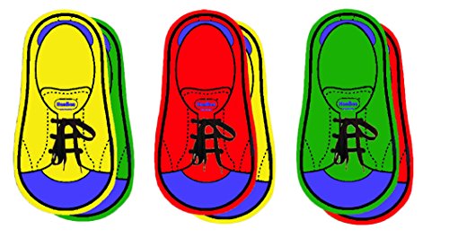 HenBea 887 Lernspiel Schuhe binden mit 6 Schuhen und Schnürsenkeln von Henbea