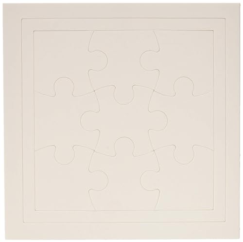 Henbea 4093 Teile, 9-teiliges, recycelter Karton, weiß, Zeichnen, Malen und Erstellen Sie Ihr eigenes Puzzle, Kinder ab 3 Jahren, Packung mit 20 Stück (Mod.4093), 17x17 cms von Henbea