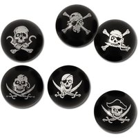 Piraten-Mitgebsel für Piratenparty -Springball 1 schwarzer Totenkopf, 33mm Piraten-Mitgebsel für Piratenparty -Springball 1 schwarzer Totenkopf, 33mm von Henbrandt Ltd