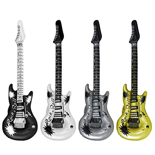Henbrandt the Harlequin Brand 8X Aufblasbare Gitarre Luftgitarre Rock n Roll ca.106cm Metallic Wasser Party Deko Aufblasdeko von Henbrandt the Harlequin Brand