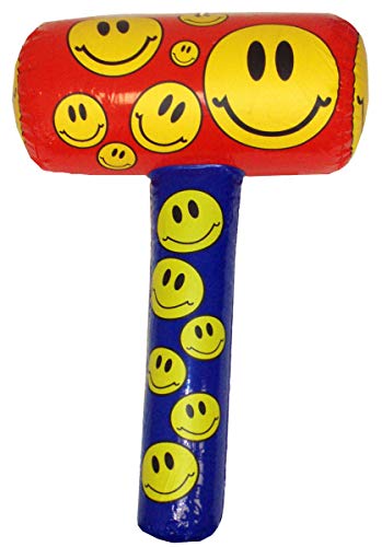 12 Aufblasbare Smiley Mallet 48cm von Henbrandt