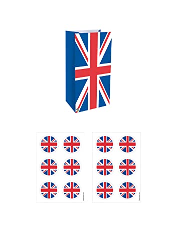 12Pk Union Jack Bags With Stickers 12Pk Union Jack Bags With Stickers von Henbrandt