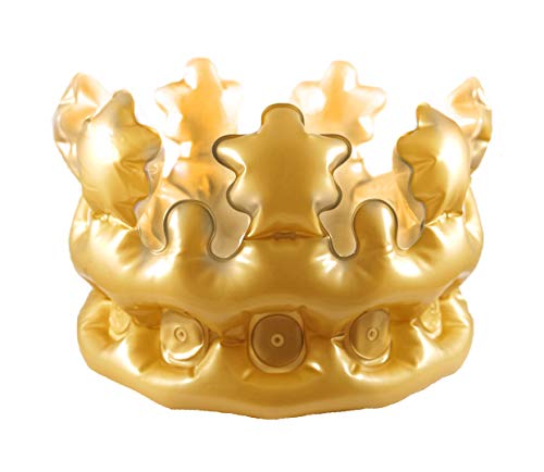Aufblasbare Goldkrone, 30 cm Aufblasbare Goldkrone, 30 cm von Henbrandt