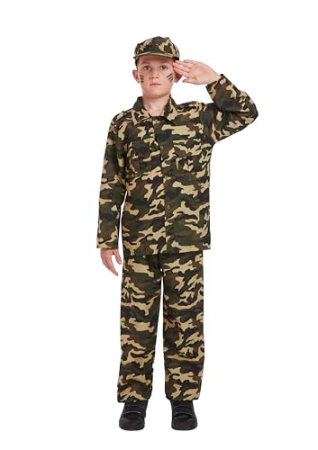 Fancy Pants Party Store Boys Kids Army Uniform War Camouflage Book Day Fancy Dress Costume All Ages VEX U00182/183/184 (4-6 Years) by von Henbrandt