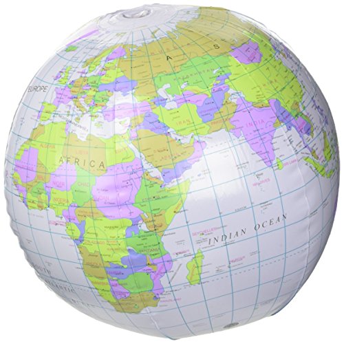 Globus der Welt, aufblasbar, 40 cm von Henbrandt