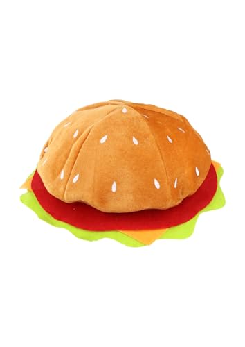 HENBRANDT 1 x Burgerhut für Erwachsene, lustiger Hut, Witzgeschenk, Junggesellenabschied, Junggesellinnenabschied, Geburtstagsparty, Kopfbedeckung, Einheitsgröße, amerikanischer Hamburger-Kostüm, HENBRANDT 1 x Burgerhut für Erwachsene, lustiger Hut, Witzgeschenk, Junggesellenabschied, Junggesellinnenabschied, Geburtstagsparty, Kopfbedeckung, Einheitsgröße, amerikanischer Hamburger-Kostüm, von Henbrandt