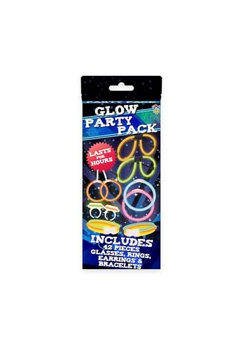 HENBRANDT 1 x Leuchtstab-Party-Set, 42 Stück, Premium-Neonlicht-Zubehör für Kinder, Teenager, Erwachsene, Partys, Festivals, Raves, Geburtstage, Nachtveranstaltungen von Henbrandt
