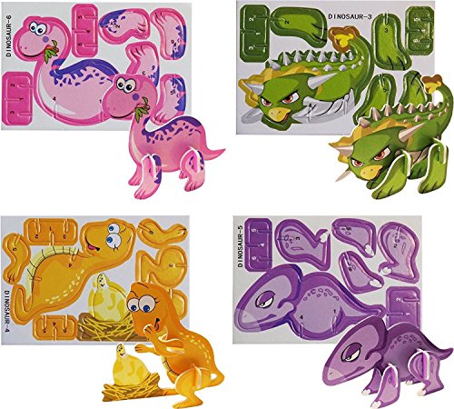 HENBRANDT 12 x Mini-3D-Dinosaurier-Puzzle. von Henbrandt