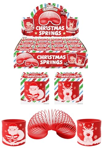 HENBRANDT 12 x rotes Weihnachtsspielzeug für Kinder, 6,5 cm, magisches Frühlingsspielzeug, 2 verschiedene Designs, Weihnachtsmann/Rentier, Weihnachtsgeschenke, Strumpffüller, Glücksbringer HENBRANDT 12 x rotes Weihnachtsspielzeug für Kinder, 6,5 cm, magisches Frühlingsspielzeug, 2 verschiedene Designs, Weihnachtsmann/Rentier, Weihnachtsgeschenke, Strumpffüller, Glücksbringer von Henbrandt