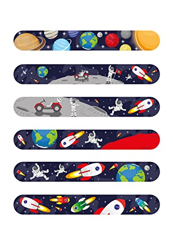 HENBRANDT 6 x Space Snap Armbänder für Kinder Astronaut Rakete Party Tasche Füllstoffe Lucky Dip Slap Armband Schnappband Mädchen und Jungen Armbänder HENBRANDT 6 x Space Snap Armbänder für Kinder Astronaut Rakete Party Tasche Füllstoffe Lucky Dip Slap Armband Schnappband Mädchen und Jungen Armbänder von Henbrandt