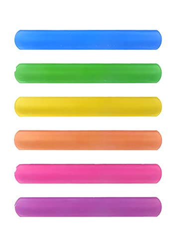 HENBRANDT 6 x neonfarbene Schnapparmbänder für Kinder Partytüten Füllstoffe Slap Armband Snap Band Jungen und Mädchen Armbänder von Henbrandt