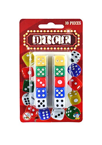 HENBRANDT Sechsseitiges Würfelset Farbiges Würfelspiel (D6) 10er-Pack von Henbrandt
