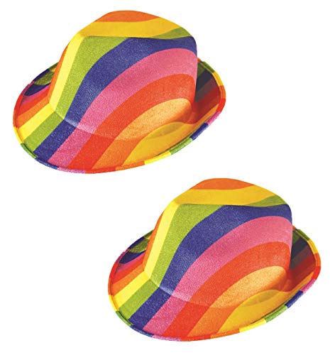 Henbrandt 2 X Gay Pride Bunt Regenbogen Kostüm Gangster Hut Karneval Sommer Festival Kappe Henbrandt 2 X Gay Pride Bunt Regenbogen Kostüm Gangster Hut Karneval Sommer Festival Kappe von Henbrandt