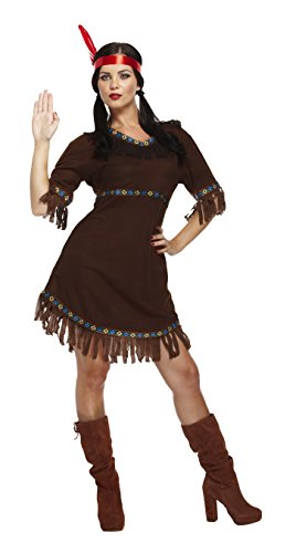 Henbrandt Damen Indianer Squaw Damen-Kostüm, Brown, one size von Henbrandt