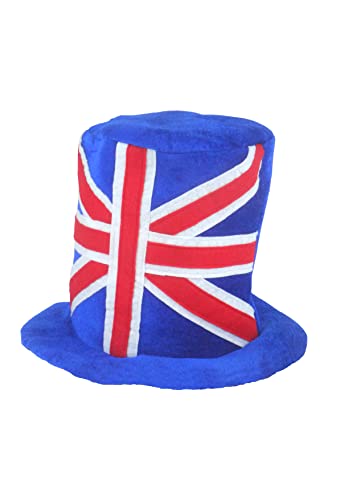 HENBRANDT Zylinderhut für Erwachsene mit britischer Flagge, britische Flagge, Einheitsgröße, Partyzubehör, Neuheit, Zylinder für Damen und Herren HENBRANDT Zylinderhut für Erwachsene mit britischer Flagge, britische Flagge, Einheitsgröße, Partyzubehör, Neuheit, Zylinder für Damen und Herren von Henbrandt