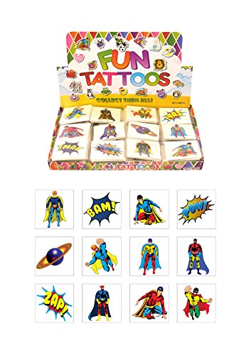 Henbrandt temporäre Tattoo 's – Superhero 12 x 1 pack = 12 Mehrfarbig Henbrandt temporäre Tattoo 's – Superhero 12 x 1 pack = 12 Mehrfarbig von Henbrandt