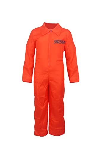 Kindergefangener Overall Orange Kostüm groß Alter 10 - 12 Jahre von Henbrandt