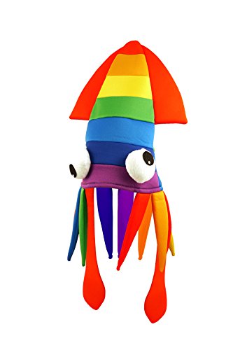 Kostüm, Regenbogen-Tintenfisch-Hut, Gay-Pride-Zubehör – Erwachsenengröße von Henbrandt
