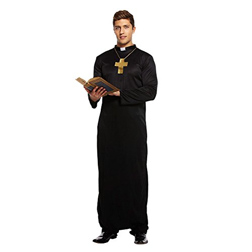 Pastor Fancy Dress Kostüm (Schwarz) von Henbrandt