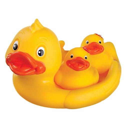 Hencz Toys Badeente Mama mit Babys 3 TEILIGE BADESPIELZEUG Set Ente WASSERSPIELZEUG BADESPIELZEUG WASSERSPIEL BADESPAß BADETIERE von Hencz Toys