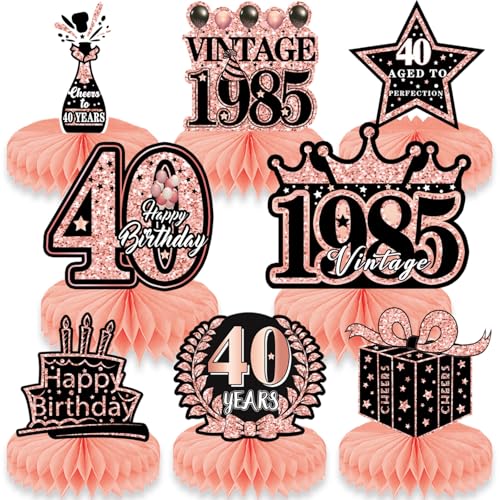 8 StüCk Deko 40. Geburtstag Frauen, 40 Geburtstag Deko. Geburtstag Frauen, Geburtstagsdeko 40 Frauen Bienenwabe MittelstüCk, Happy Birthday Tischdeko,Tischdeko Geburtstag Party Dekoration. 8 StüCk Deko 40. Geburtstag Frauen, 40 Geburtstag Deko. Geburtstag Frauen, Geburtstagsdeko 40 Frauen Bienenwabe MittelstüCk, Happy Birthday Tischdeko,Tischdeko Geburtstag Party Dekoration. von HenfuME