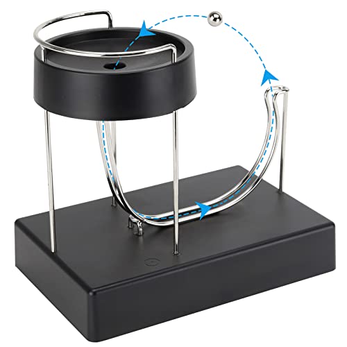 Elektromagnetische Kunst Perpetual Motion Machine, Upgraded Silent Rolling Ball Perpetual Motion Simulator, Physical Science Teaching Spielzeug, Büro Home Mysteriöse kinetische Kunst Dekorationen von HengLiSam