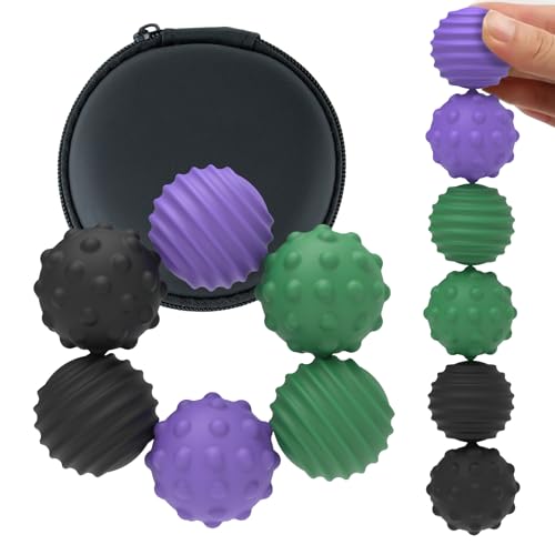 HengLiSam 6 Stück Magnetische Fidget Toys für Anti-Stress, Magnetkugeln Stressball Silikon Sensorik Spielzeug mit Pro Magnetstärke, Leise Magnet Stress Bälle, Sensory Toy Stressabbau Fidget Toy HengLiSam 6 Stück Magnetische Fidget Toys für Anti-Stress, Magnetkugeln Stressball Silikon Sensorik Spielzeug mit Pro Magnetstärke, Leise Magnet Stress Bälle, Sensory Toy Stressabbau Fidget Toy von HengLiSam