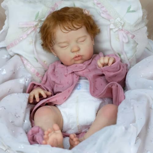 Hengluck 19 Zoll Reborn Puppe Lebensechte Babypuppe Reborn Babys Realistische Puppen Weicher Baumwollkörper Sieht aus wie EIN echtes Baby (Mädchen mit geschlossenen Augen) von Hengluck