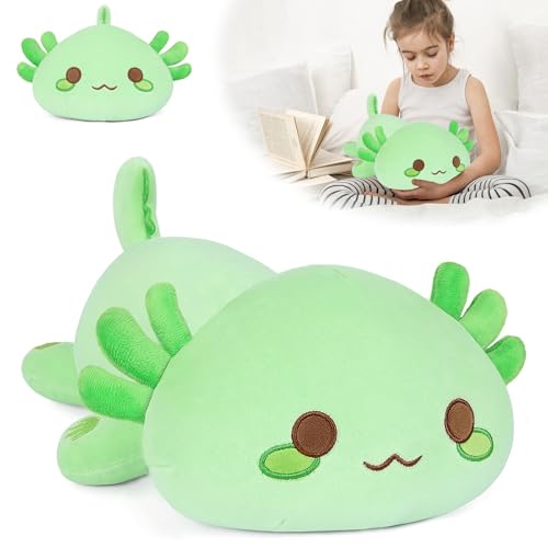 Hengrongshen Axolotl Plüschtier, Axolotl Stofftier Grün, Kawaii Salamander Plüsch, Axolotl Super Soft Cartoon Wurf Kissen, Gefüllte Tiere Spielzeug Geschenk für Kinder Mädchen Jungen Hengrongshen Axolotl Plüschtier, Axolotl Stofftier Grün, Kawaii Salamander Plüsch, Axolotl Super Soft Cartoon Wurf Kissen, Gefüllte Tiere Spielzeug Geschenk für Kinder Mädchen Jungen von Hengrongshen