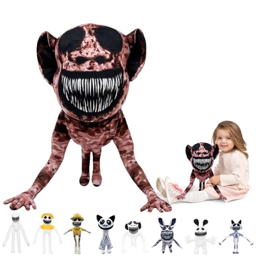 Hengrongshen Zoo-nomaly Plush, 48 cm Zoo-nomaly Peluche, 2024 Neue Zoo Horror Game Plush Cushion für Jungen, Mädchen, Erwachsene, Halloween Geburtstag, Zoo-Anomalie-Stoffpuppe (Bedruckter Gorilla) von Hengrongshen