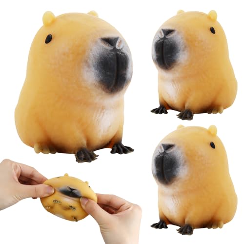 3 Stück Anti Stress Spielzeug,Capybara Anti Stress Spielzeug,Stress Squeeze Spielzeug Squeeze Ball,Capybara Anti Stress Stressbälle,Squishy Antistressball Spielzeug Geschenke für Erwachsene und Kinder 3 Stück Anti Stress Spielzeug,Capybara Anti Stress Spielzeug,Stress Squeeze Spielzeug Squeeze Ball,Capybara Anti Stress Stressbälle,Squishy Antistressball Spielzeug Geschenke für Erwachsene und Kinder von Henjunu