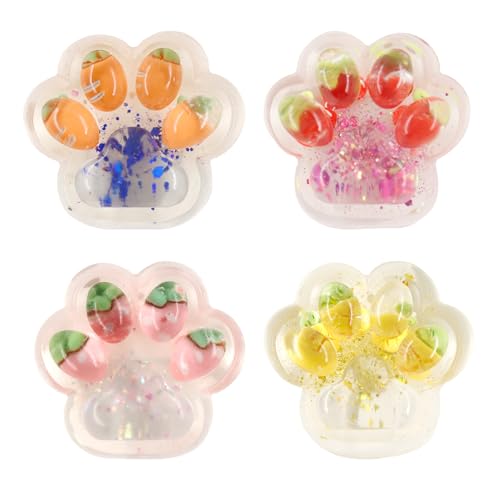 4 Stück Cat Paw Squishy, Squishy Pfote, Katzenpfoten Squishy, Süße Weiche Katzenpfoten Quetschspielzeuge, Squishy Katze Pfote, Cat Paw Squeeze Toy, Stressabbau Fidget Toys für Kinder und Erwachsene 4 Stück Cat Paw Squishy, Squishy Pfote, Katzenpfoten Squishy, Süße Weiche Katzenpfoten Quetschspielzeuge, Squishy Katze Pfote, Cat Paw Squeeze Toy, Stressabbau Fidget Toys für Kinder und Erwachsene von Henjunu