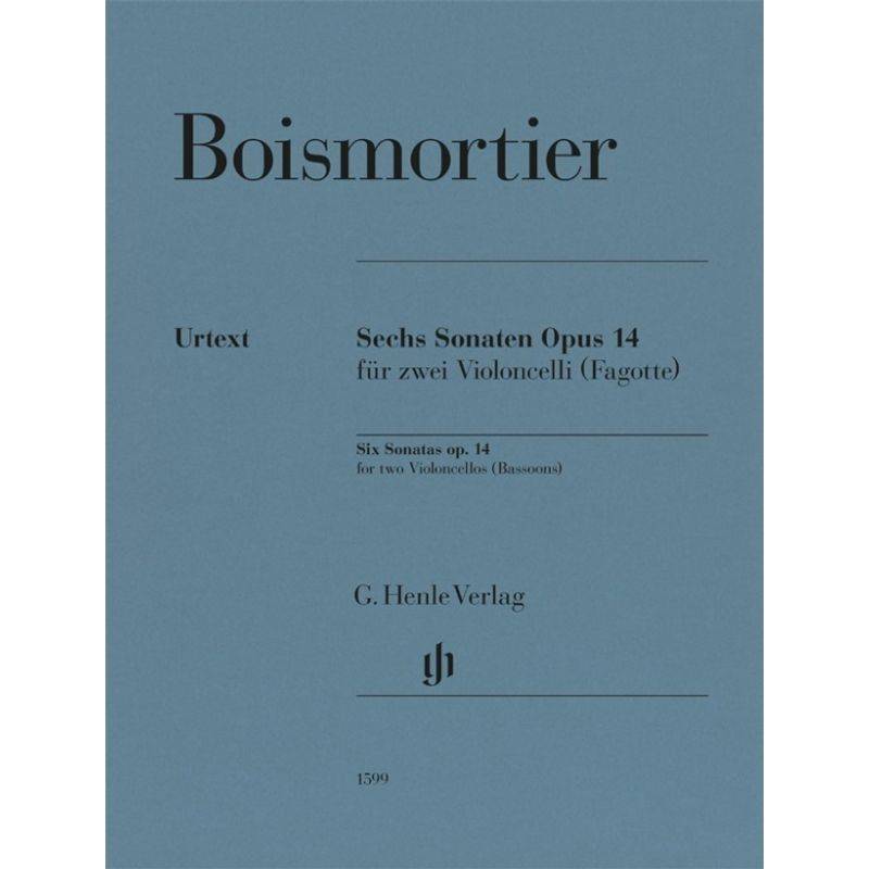 G. Henle Urtext-Ausgabe / Joseph Bodin de Boismortier - Sechs Sonaten op. 14 für zwei Violoncelli (Fagotte) von Henle