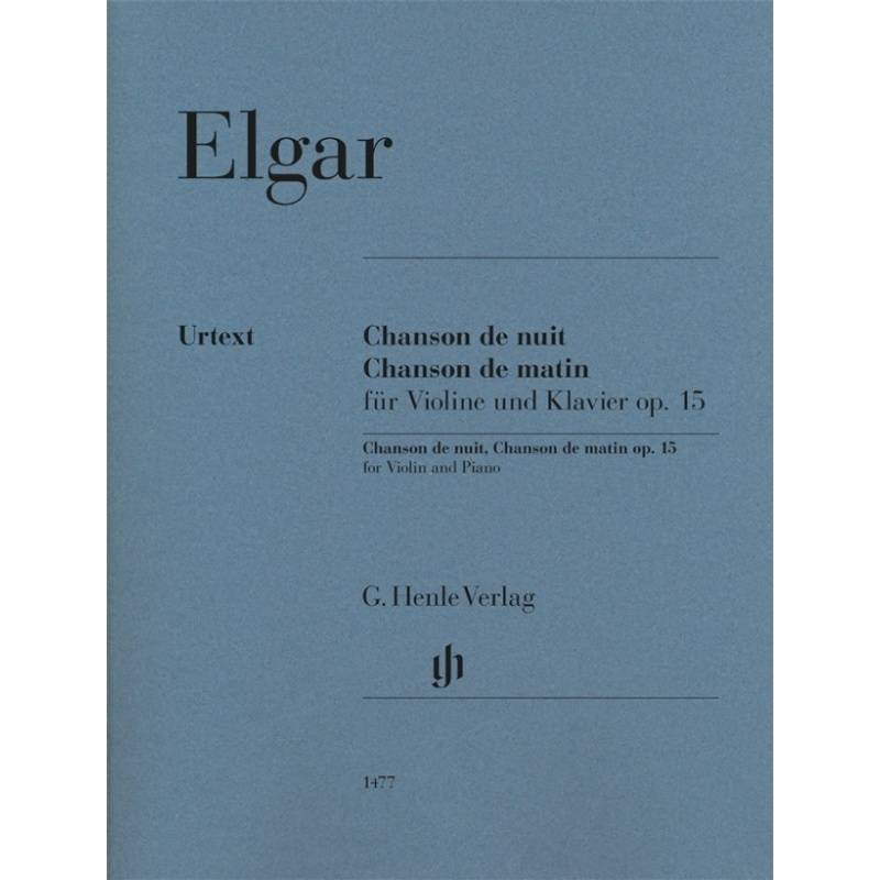 G. Henle Urtext-Ausgabe / Edward Elgar - Chanson de nuit, Chanson de matin op. 15 für Violine und Klavier von Henle