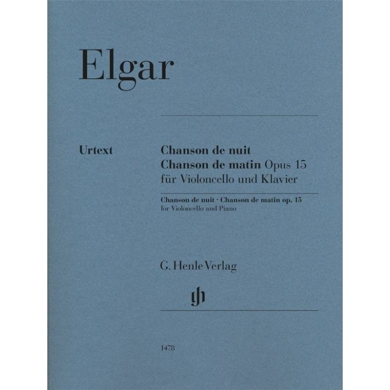 G. Henle Urtext-Ausgabe / Edward Elgar - Chanson de nuit, Chanson de matin op. 15 für Violoncello und Klavier von Henle