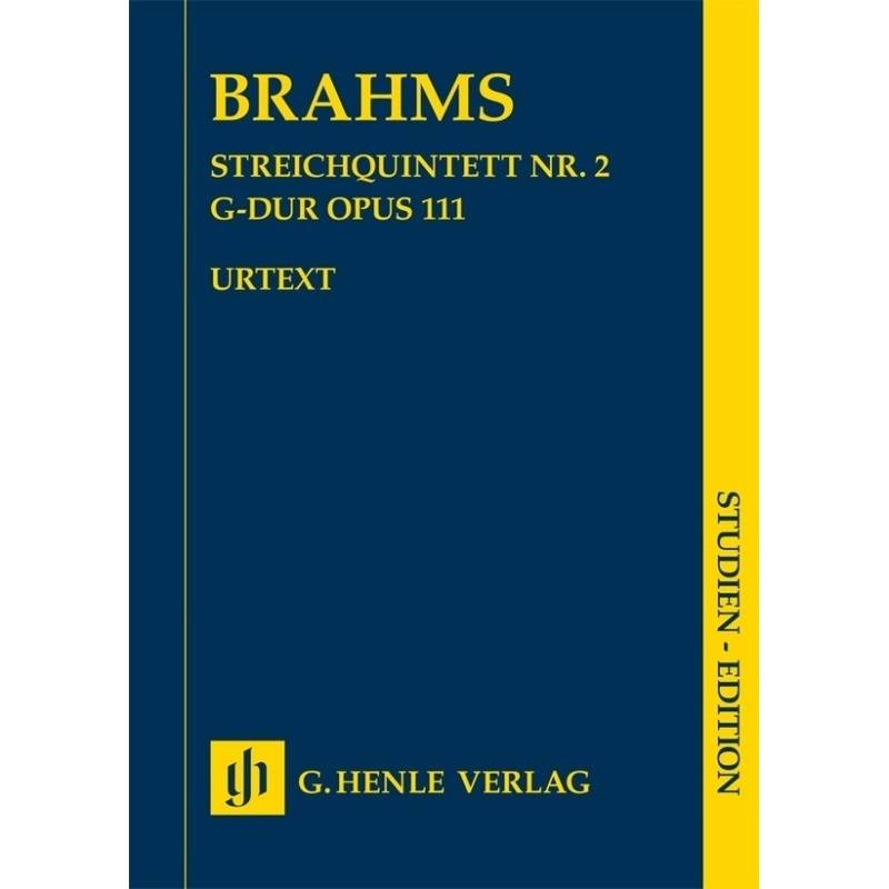 Johannes Brahms - Streichquintett Nr. 2 G-dur op. 111 von Henle